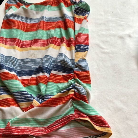 Derek Heart Tank Top White/Blue/Red/yellow stripe Medium. - Picture 5 of 7